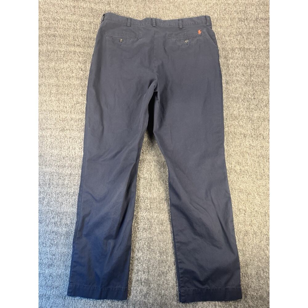Mens Polo By Ralph Lauren Navy Blue Suffield Chino Style Pants 36 By 32 - Picture 3 of 8